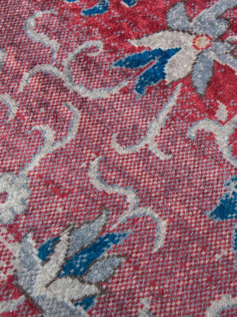 Tapis d'orient LYN11 MEDA 2, inspiration Isfahan, facile d'entretien Rouge - Kiabi