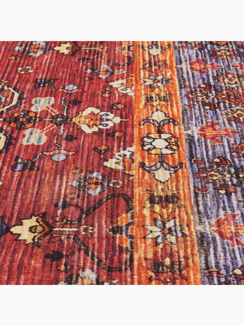 Tapis d'orient LYN11 VINTAGE A facile d'entretien Rouge - Kiabi