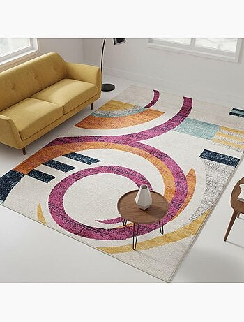Tapis art abstrait - pf desi couleurs vives