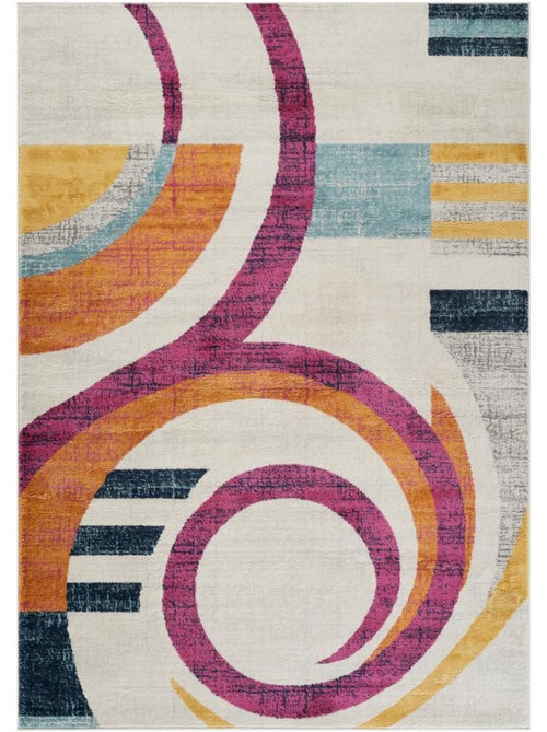 Tapis d'orient lyn3 ly motif géométrique design moderne. - Kiabi Tapis d'orient lyn3 ly motif géométrique design moderne. - Kiabi