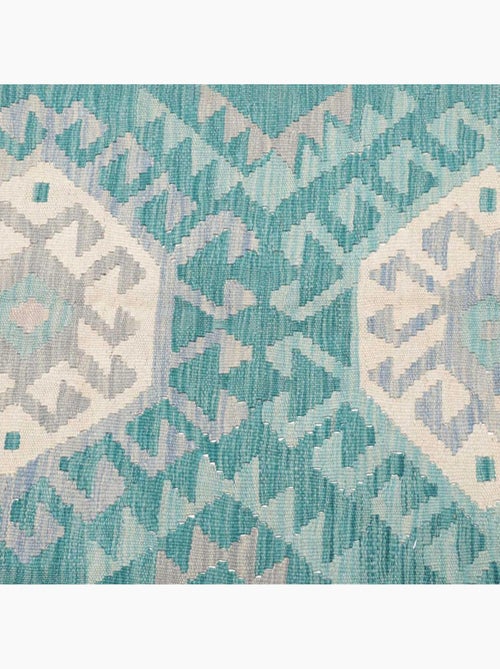 Tapis d'orient, motif géométrique authentique, tissé à plat, kilim 15 - Kiabi