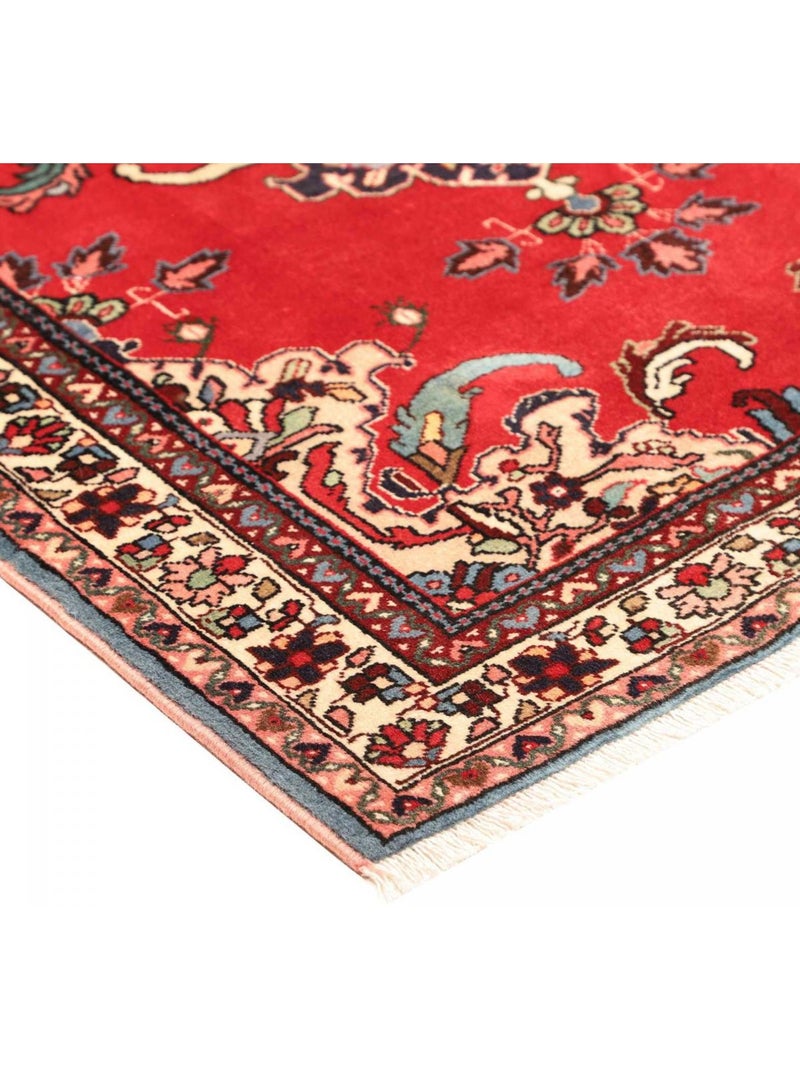 Tapis d'orient, motif oriental authentique, noué main, hamadan 42 Rouge - Kiabi