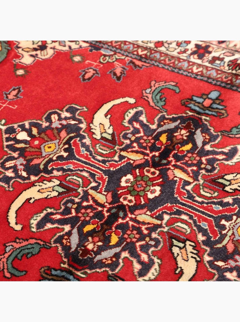 Tapis d'orient, motif oriental authentique, noué main, hamadan 42 Rouge - Kiabi