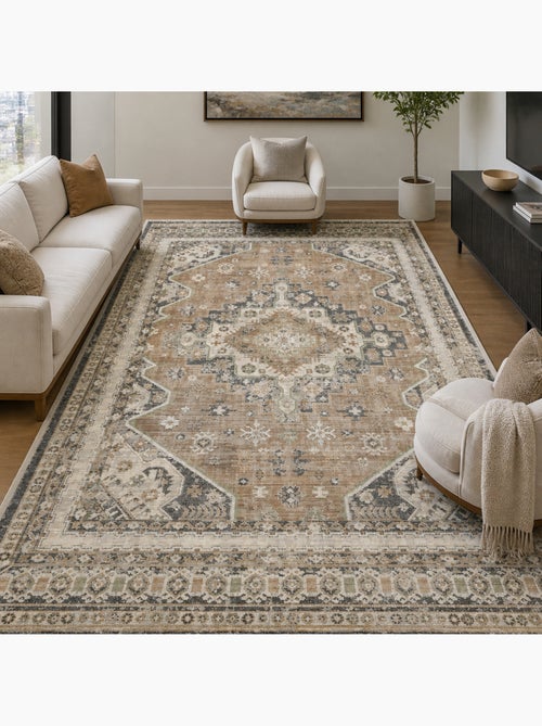 Tapis d'orient, motif oriental authentique, tissé, lyn52 bouka - Kiabi