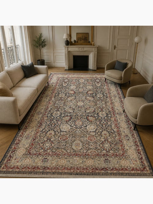 Tapis d'orient, motif oriental authentique tissé, lyn52 tabriza - Kiabi