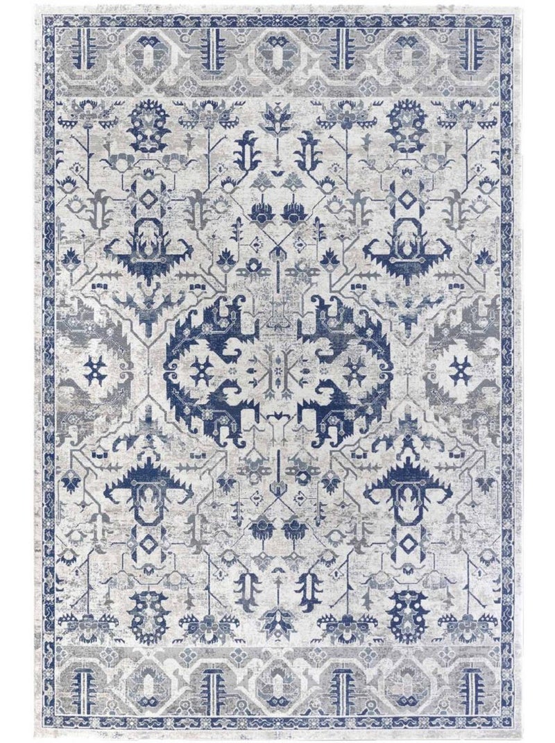 Tapis d'orient, motif oriental, emmanuel, ambiance chaleureuse Ecru - Kiabi
