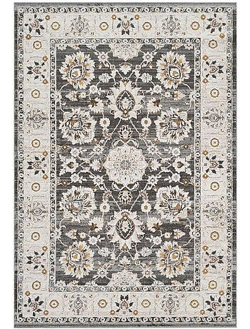 Tapis d'orient, motif oriental en relief, style authentique lyn51 opale