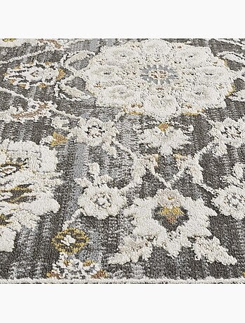 Tapis d'orient, motif oriental en relief, style authentique lyn51 opale