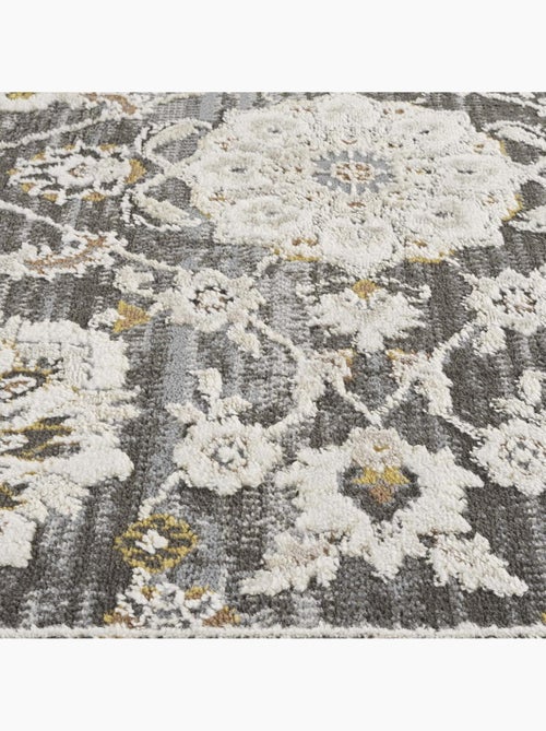Tapis d'orient, motif oriental en relief, style authentique lyn51 opale - Kiabi
