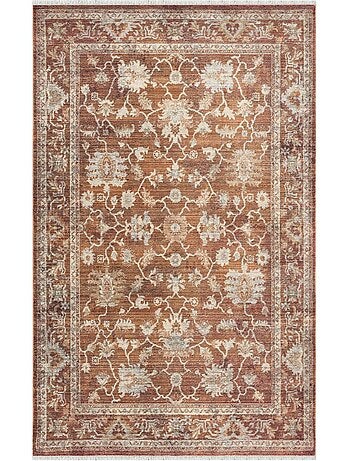 Tapis d'orient, motif oriental raffiné, tissé, poils ras