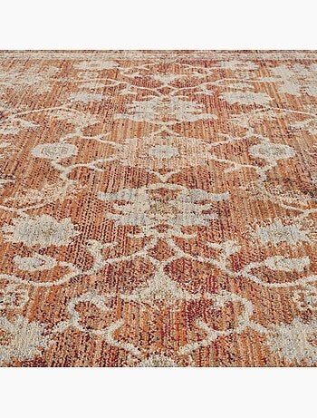 Tapis d'orient, motif oriental raffiné, tissé, poils ras