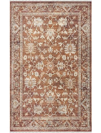 Tapis d'orient, motif oriental raffiné, tissé, poils ras