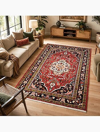 Tapis d'orient oriental, noué main en laine, hamadan 16