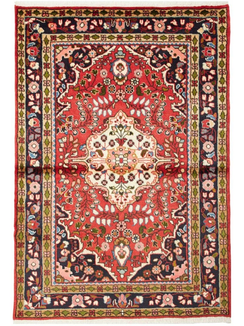 Tapis d'orient oriental, noué main en laine, hamadan 16 Rouge - Kiabi
