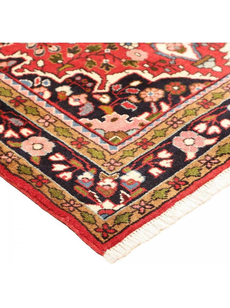 Tapis d'orient oriental, noué main en laine, hamadan 16 Rouge - Kiabi