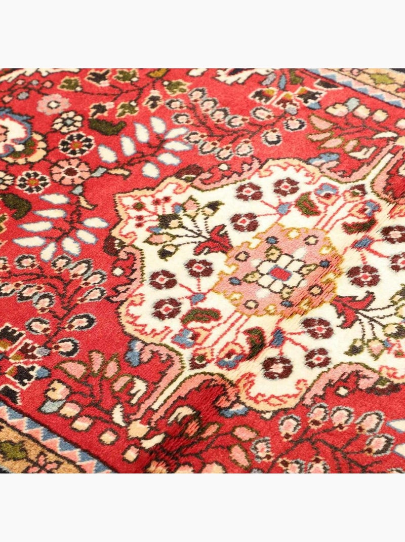 Tapis d'orient oriental, noué main en laine, hamadan 16 Rouge - Kiabi