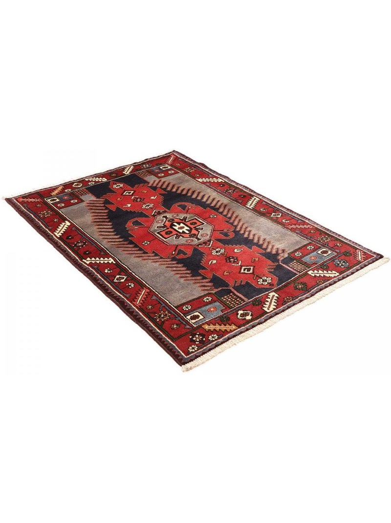 Tapis d'orient oriental, noué main en laine, hamadan 46 Rouge - Kiabi