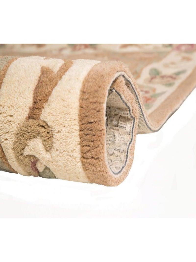 Tapis d'orient shaggy en laine Aubusson Marron - Kiabi