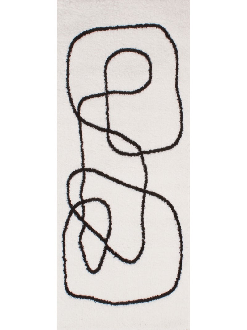 Tapis doux abstraits et Beige - Kiabi