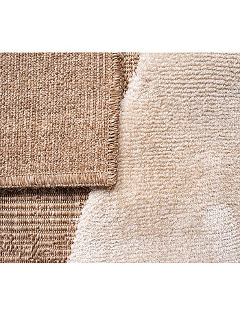 Tapis doux aspect jute motif abstrait