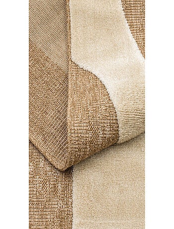 Tapis doux aspect jute motif abstrait