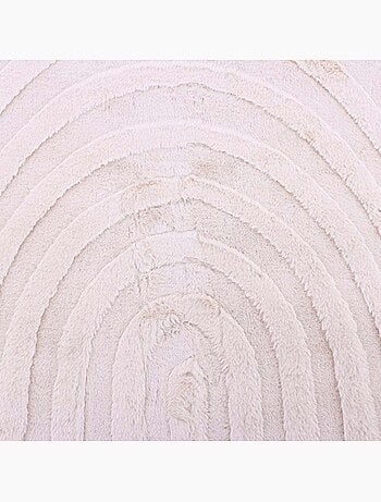Tapis doux beige forme arches 60x110cm