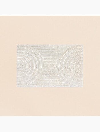 Tapis doux beige forme arches 60x110cm