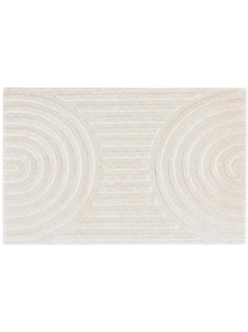 Tapis doux beige forme arches 60x110cm - Kiabi Tapis doux beige forme arches 60x110cm - Kiabi