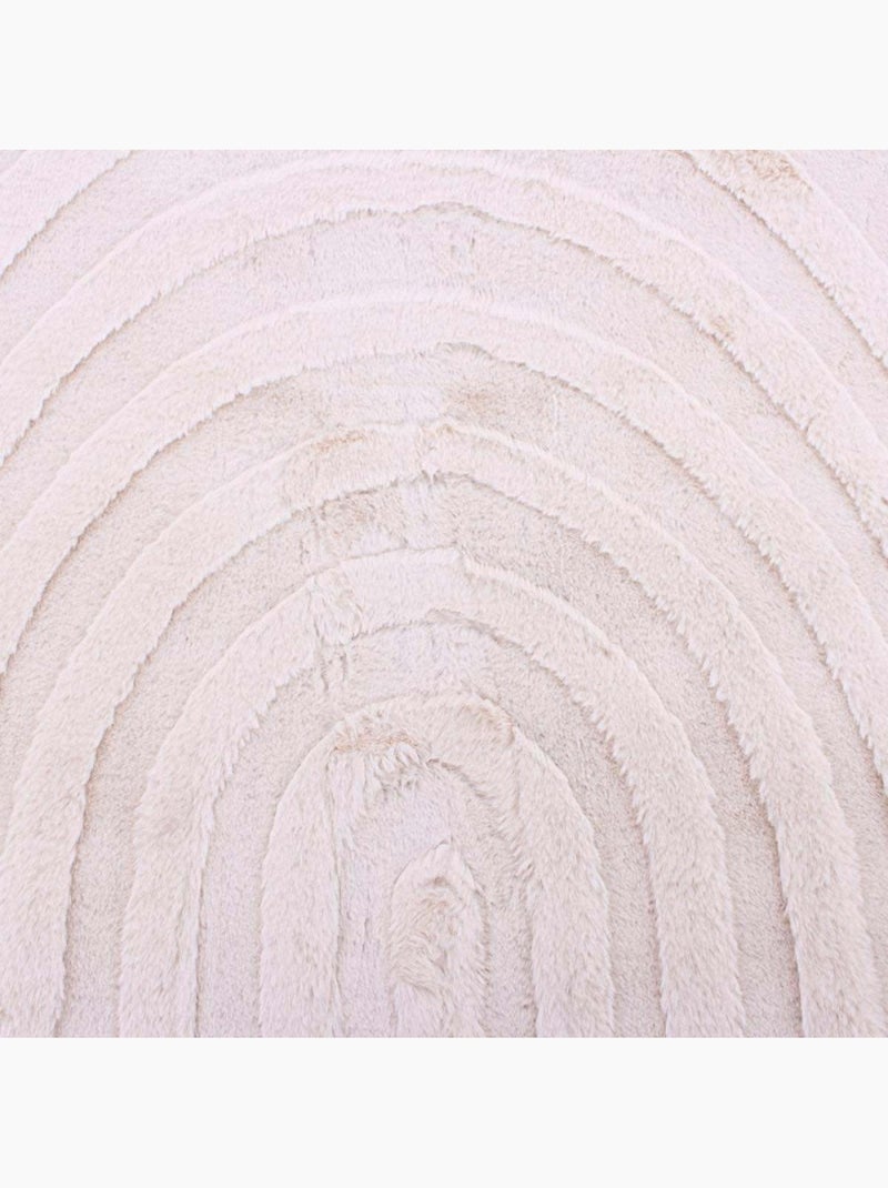 Tapis doux beige forme arches 60x110cm Blanc - Kiabi