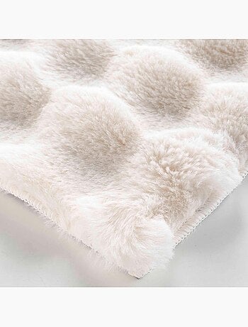 Tapis doux en imitation fourrure avec relief moelleux