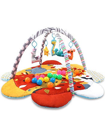 Tapis éducatif 2-en-1 TinyMini Safari Fleur