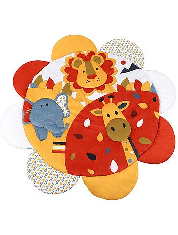 Tapis éducatif 2-en-1 TinyMini Safari Fleur