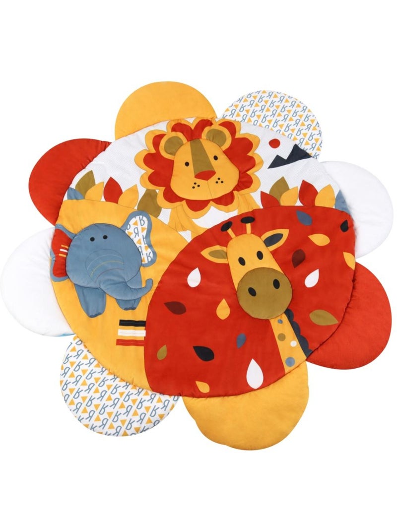 Tapis éducatif 2-en-1 TinyMini Safari Fleur Rouge - Kiabi