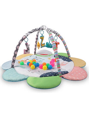 Tapis éducatif 2-en-1 TinyMini Zoo Fleur