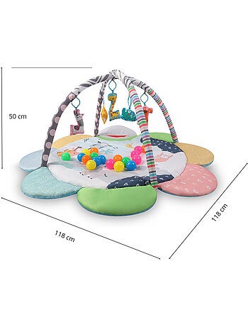 Tapis éducatif 2-en-1 TinyMini Zoo Fleur