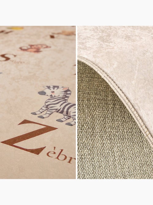Tapis éducatif intérieur enfant beige abécédaire Scoty - Kiabi