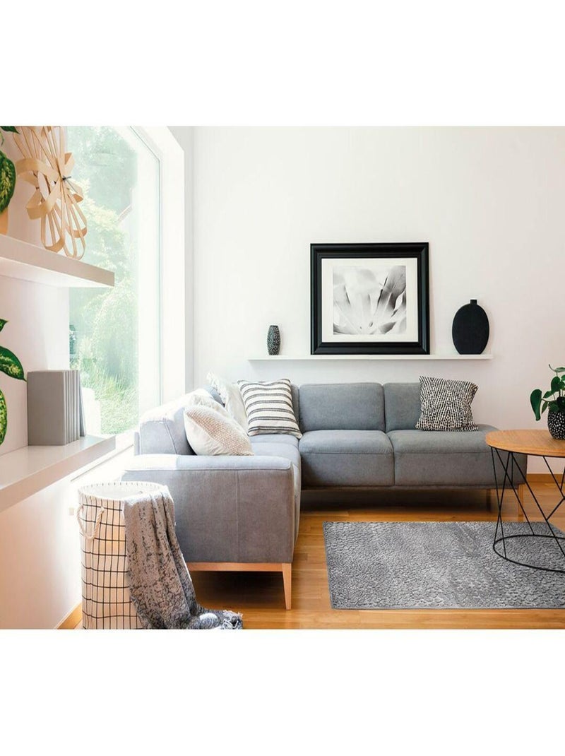 Tapis effet 3D moderne rectangle abstrait Astrid Gris - Kiabi