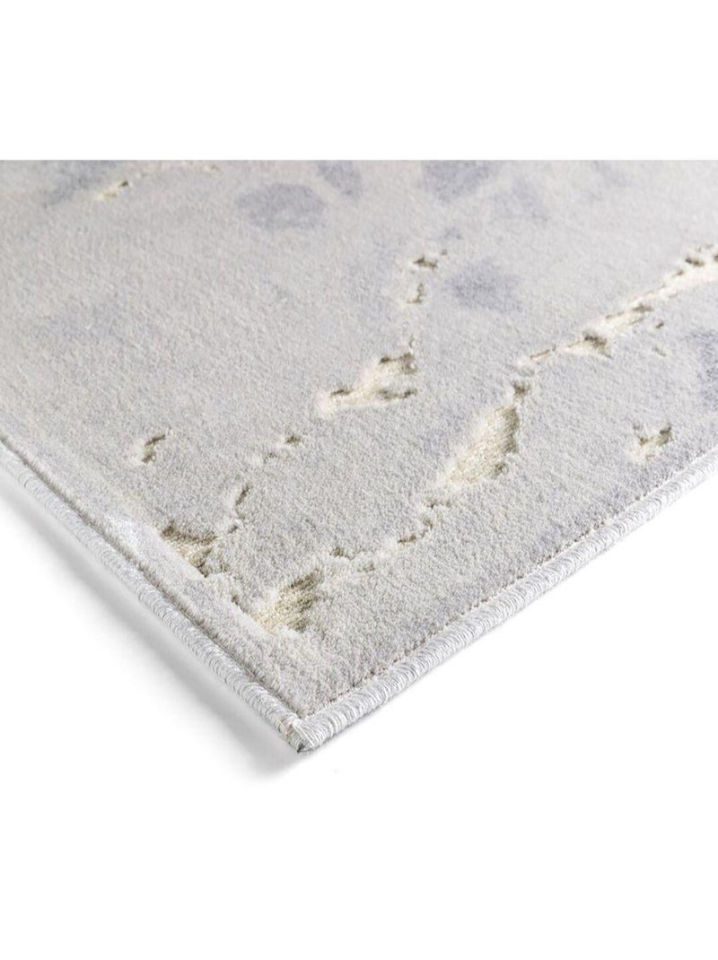 Tapis effet 3D moderne rectangle abstrait Astrid Gris - Kiabi