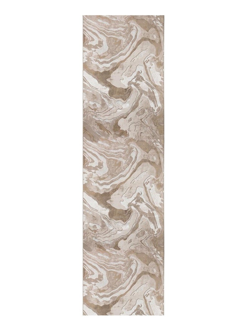 Tapis effet 3D pour salon Marbled Beige - Kiabi