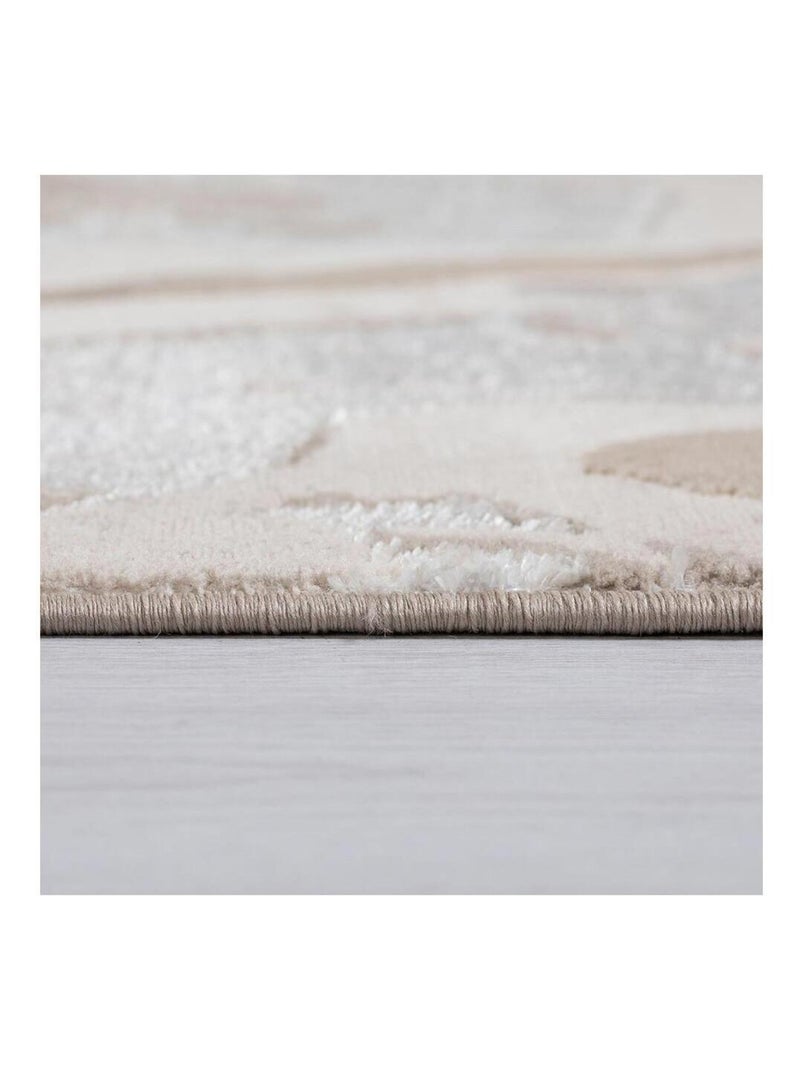 Tapis effet 3D pour salon Marbled Beige - Kiabi