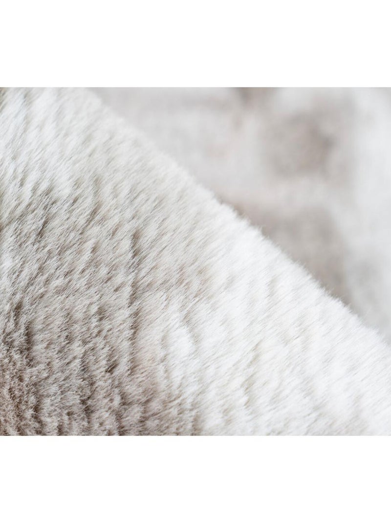 Tapis effet usé très doux en polyester Bolero Beige - Kiabi