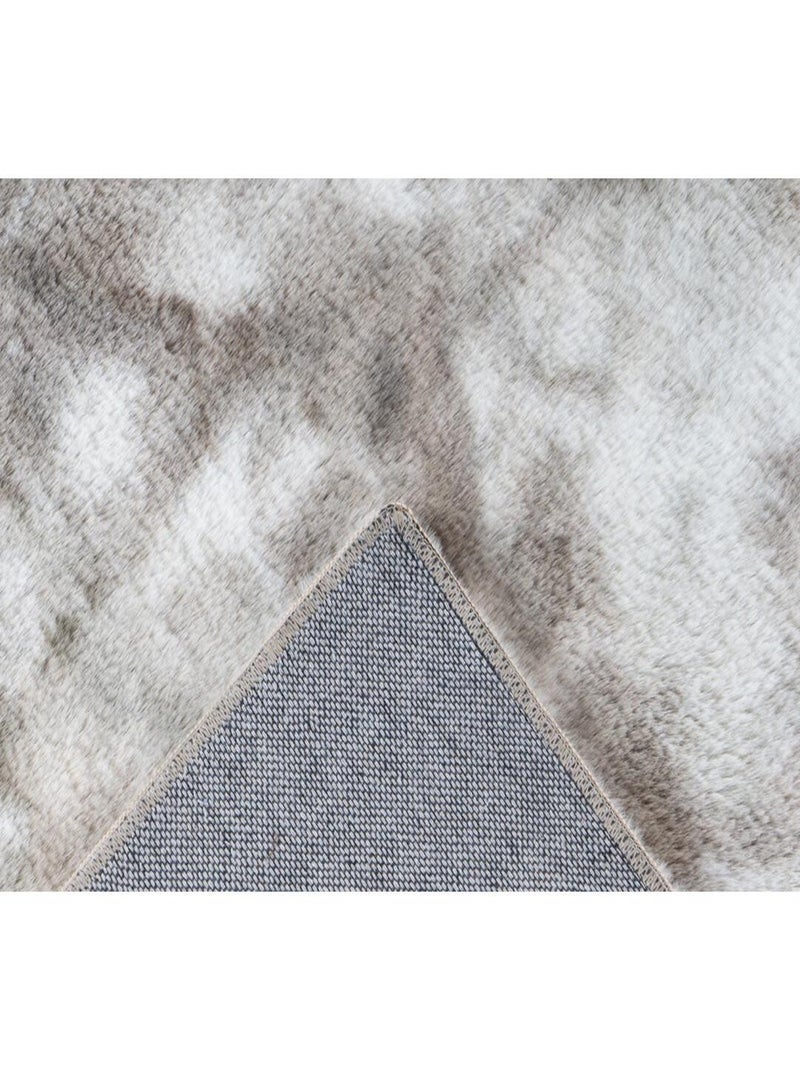 Tapis effet usé très doux en polyester Bolero Beige - Kiabi