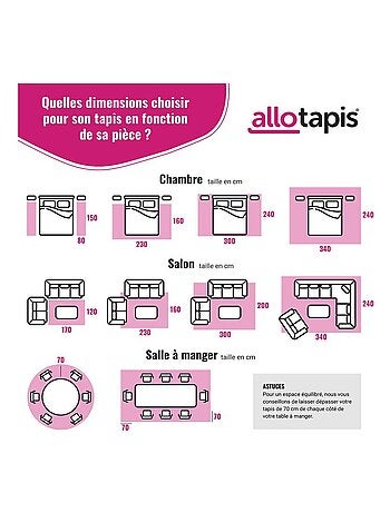 Tapis effet usé très doux en polyester Bolero