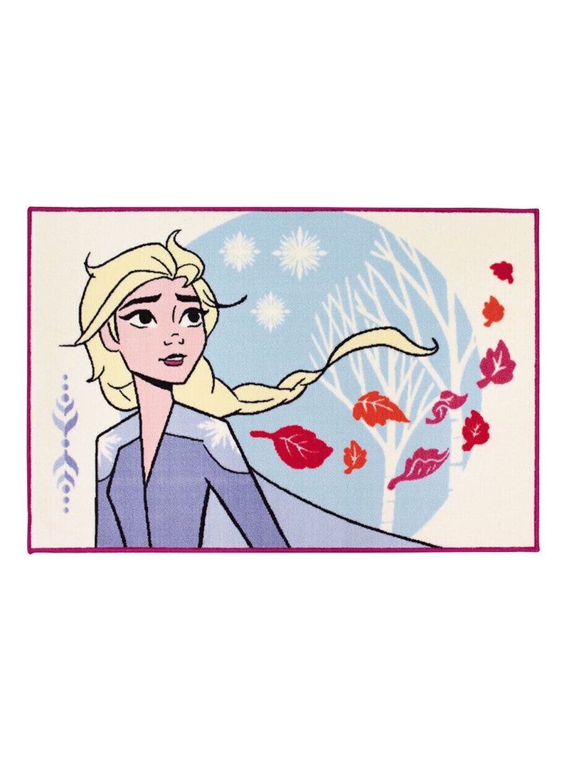 Tapis Elsa La reine des neiges 2 Disney Multicolore - Kiabi