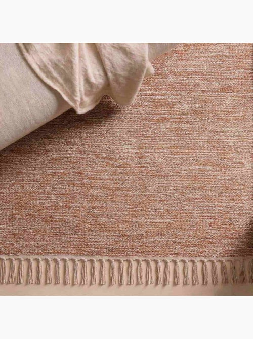 Tapis en coton à franges 60x90cm - Kiabi
