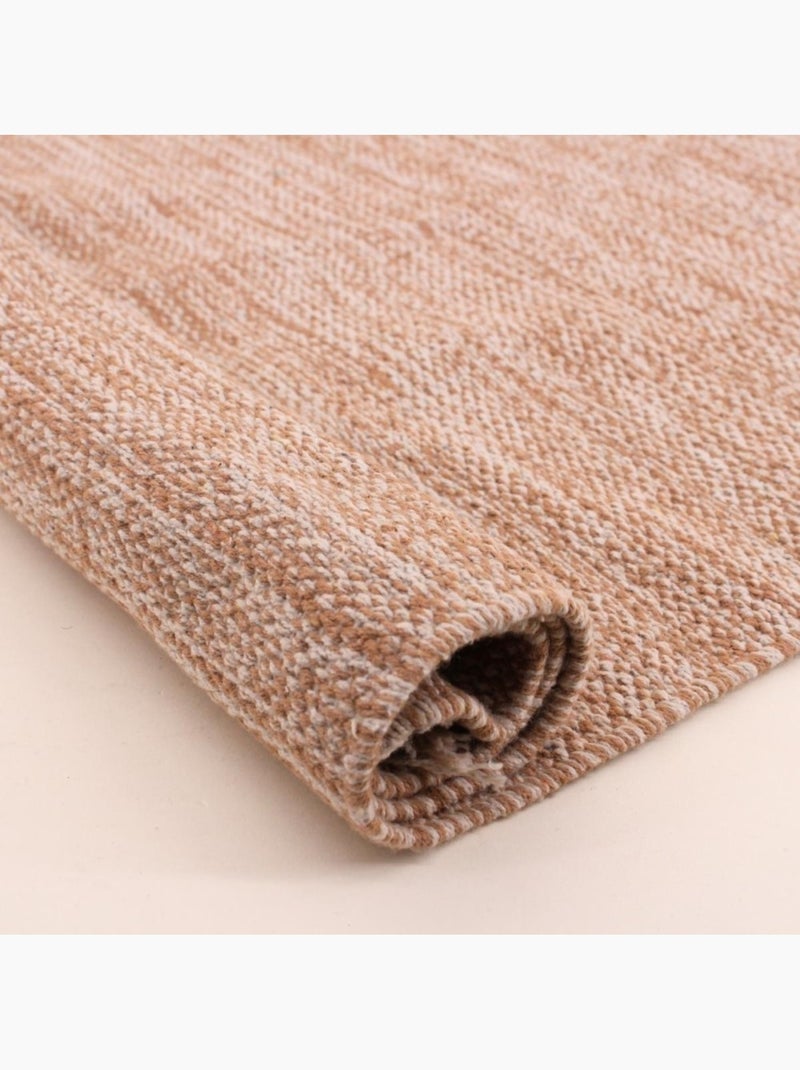 Tapis en coton à franges 60x90cm Beige - Kiabi
