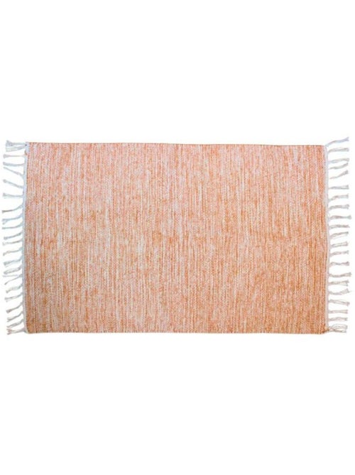 Tapis en coton à franges 60x90cm - Kiabi