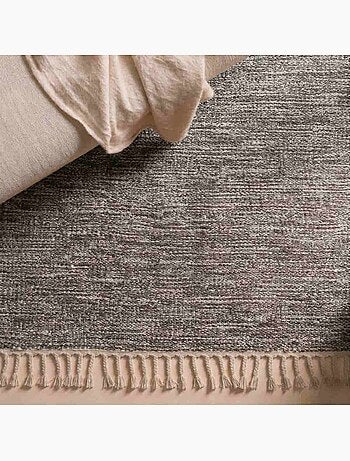 Tapis en coton à franges 60x90cm