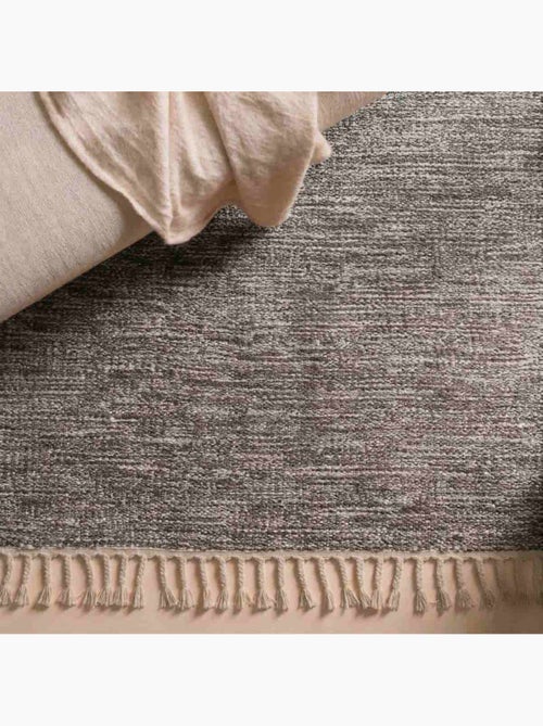 Tapis en coton à franges 60x90cm - Kiabi