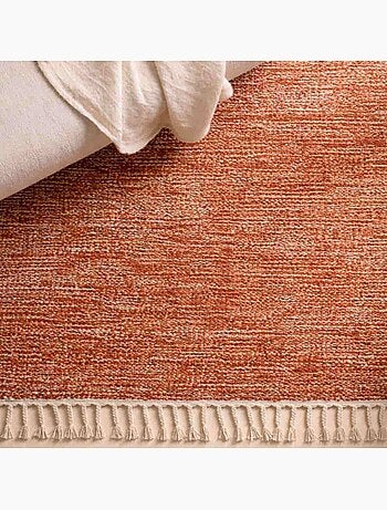 Tapis en coton à franges 60x90cm